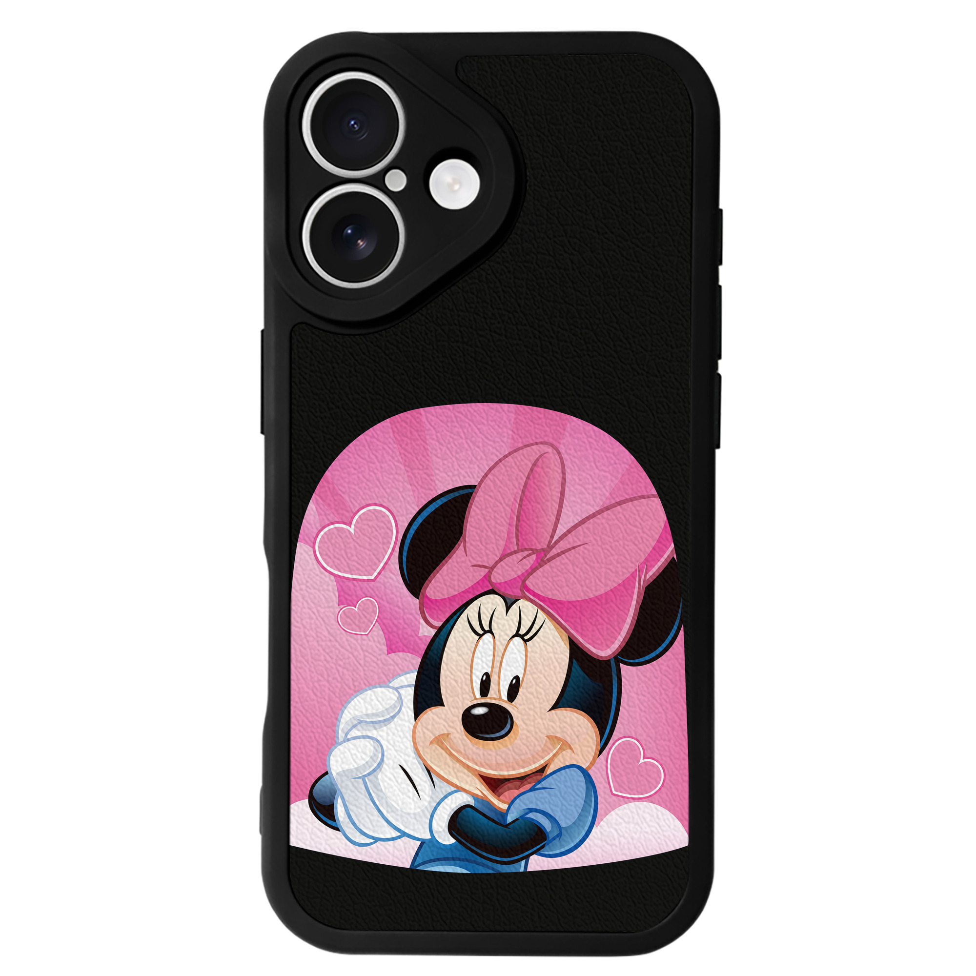 （画像用） ミッキーマウス Mickey Mouse 【iPhone 16シリーズ対応】シリコンスマホケース（レザー調） 材質：シリコン